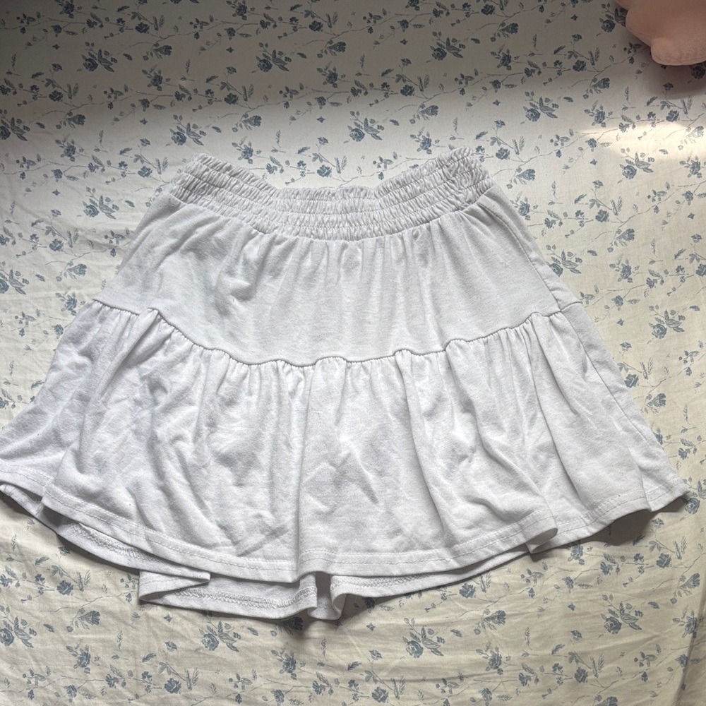 White Tiered Skirt
